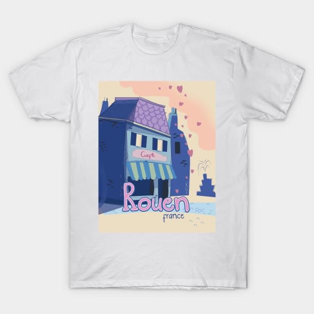 Rouen France T-Shirt by nickemporium1